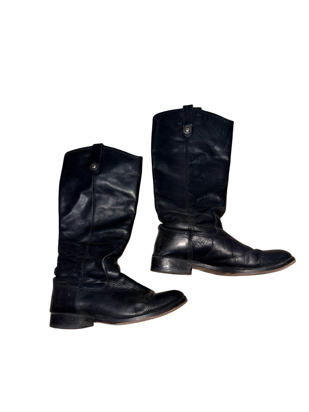 Frye Black Leather Mid-Calf Women's Boots 8 1/2